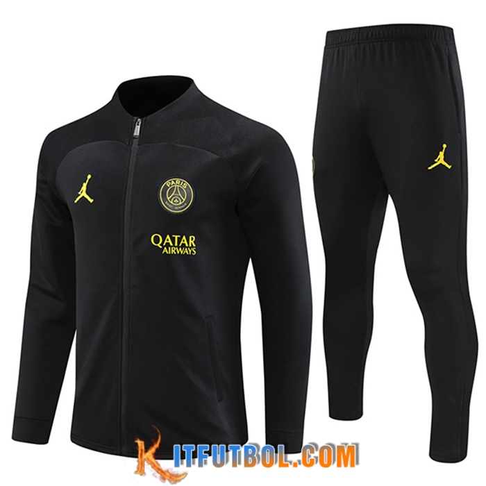 Chandal Equipos De Futbol - Chaqueta PSG Jordan Negro 2022/2023