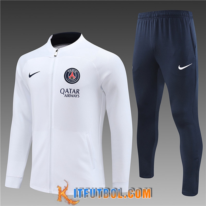 Chandal Equipos De Futbol - Chaqueta PSG Ninos Blanco 2022/2023