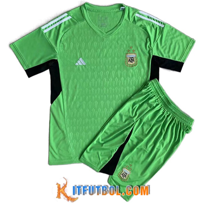 Camisetas De Futbol Argentina Ninos Portero Verde 2023/2024