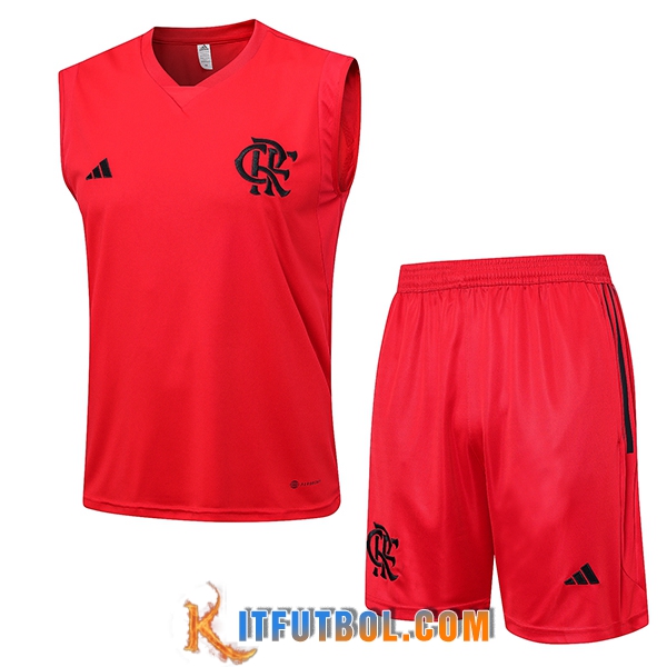Camiseta Entrenamiento sin mangas + Cortos Flamengo Rojo 2023/2024