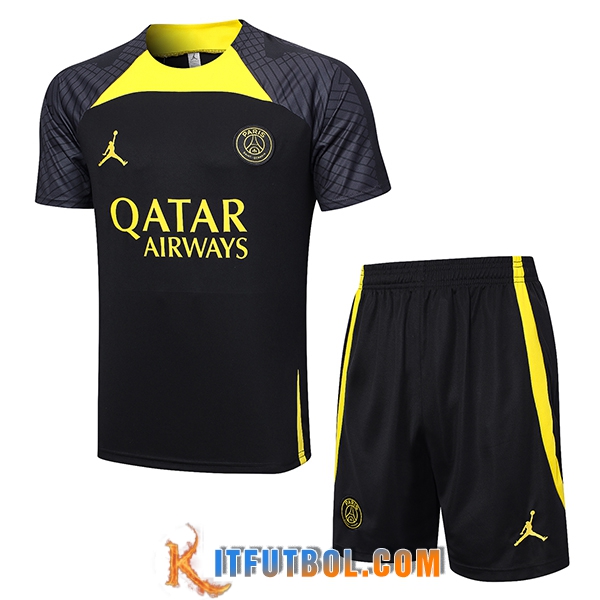 Camiseta Entrenamiento + Cortos PSG Negro 2023/2024