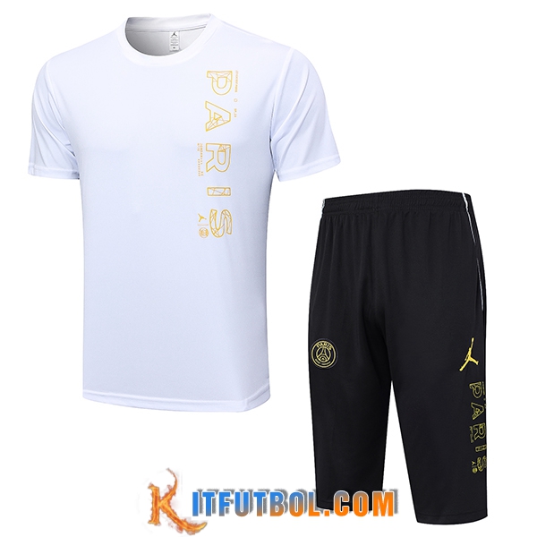 Camiseta Entrenamiento + Cortos PSG Blanco 2023/2024