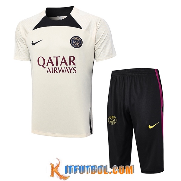 Camiseta Entrenamiento + Cortos PSG Amarillo 2023/2024