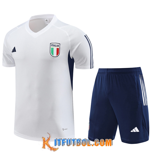 Camiseta Entrenamiento + Cortos Italia Blanco 2023/2024