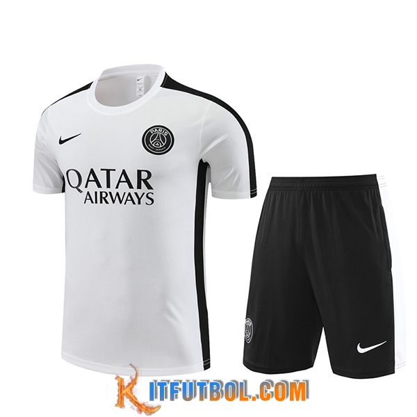 Camiseta Entrenamiento + Cortos PSG Blanco 2023/2024