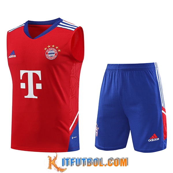 Camiseta Entrenamiento sin mangas + Cortos Bayern Munich Rojo 2023/2024