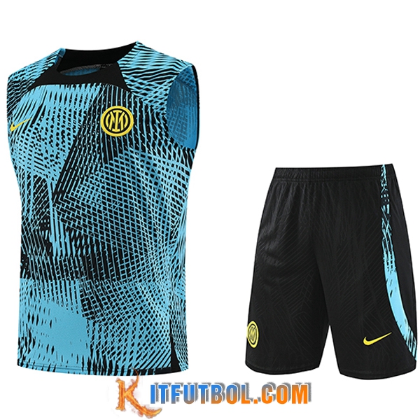 Camiseta Entrenamiento sin mangas + Cortos PSG Azul Claro 2023/2024