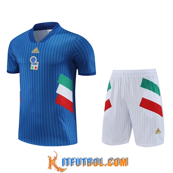 Camiseta Entrenamiento + Cortos Italia Azul 2023/2024