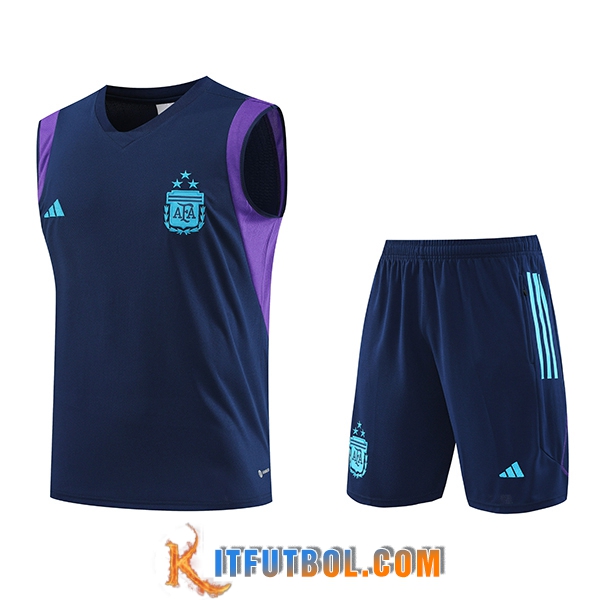 Camiseta Entrenamiento sin mangas+ Cortos Argentina Azul marino 2023/2024