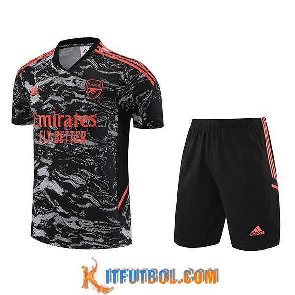 Camiseta Entrenamiento + Cortos Arsenal Negro 2023/2024