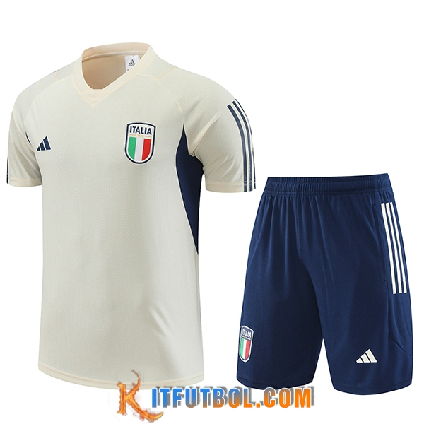 Camiseta Entrenamiento + Cortos Italia Blanco 2023/2024