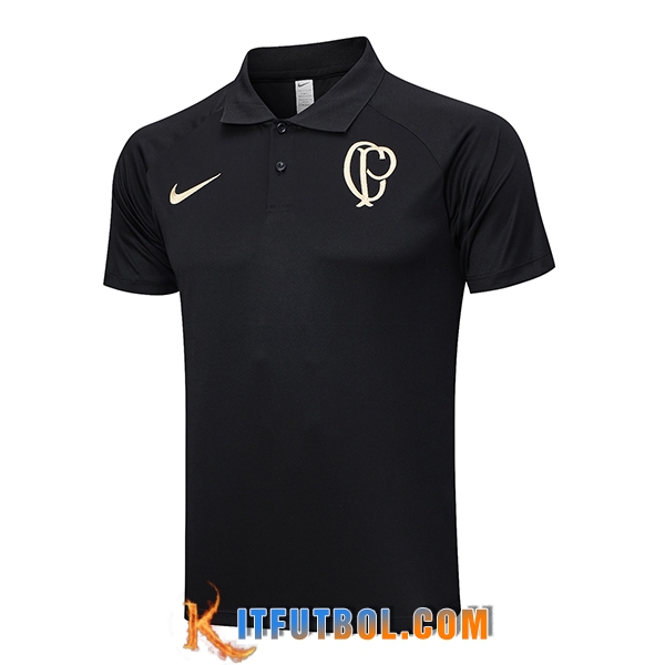 Camiseta Polo Corinthians Negro 2023/2024