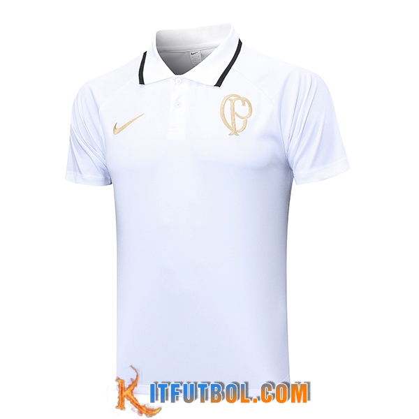 Camiseta Polo Corinthians Blanco 2023/2024