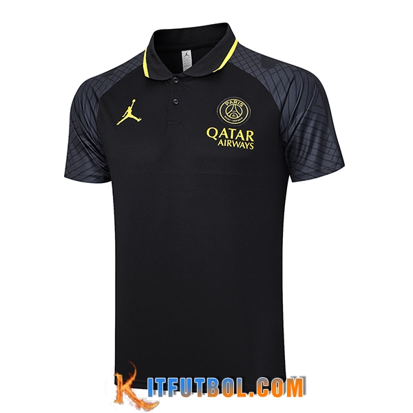 Camiseta Polo Jordan PSG Negro 2023/2024