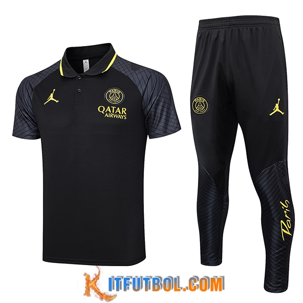 Camiseta Polo Jordan PSG Negro 2023/2024
