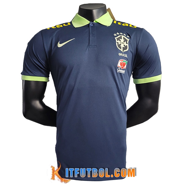 Camiseta Polo Brasil Azul marino 2023/2024 -02