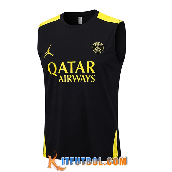 Chalecos De Futbol PSG Jordan Negro 2023/2024