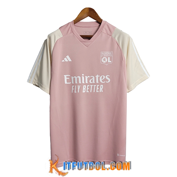 Camiseta Entrenamiento Lyon Rosa 2023/2024