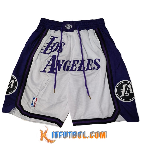 Cortos NBA Los Angeles Lakers 2023 Blanco