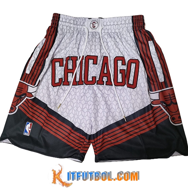 Cortos NBA Chicago Bulls 2023 Blanco