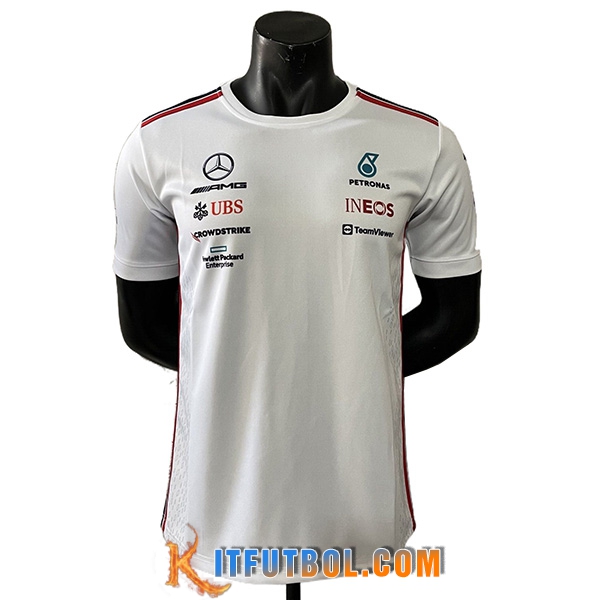 Camiseta de manga corta F1 Mercedes Benz Team Blanco 2023