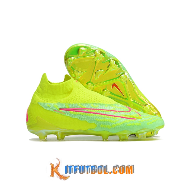 Nike Botas De Fútbol Phantom GX High Gang Elite DF Link FG Verde