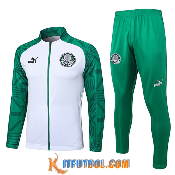 Chandal Equipos De Futbol - Chaqueta Palmeiras Blanco/Verde 2023/2024