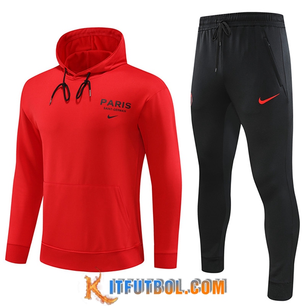 Chaqueta Con Capucha Chandal PSG Rojo 2023/2024