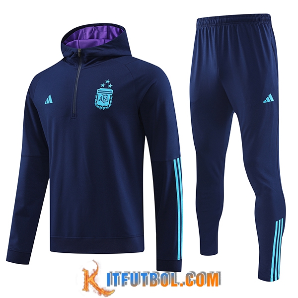 Chaqueta Con Capucha Chandal Argentin Azul marino 2023/2024