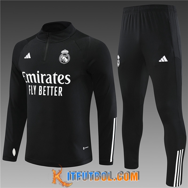 Chandal Equipos De Futbol Real Madrid Ninos Negro 2023/2024