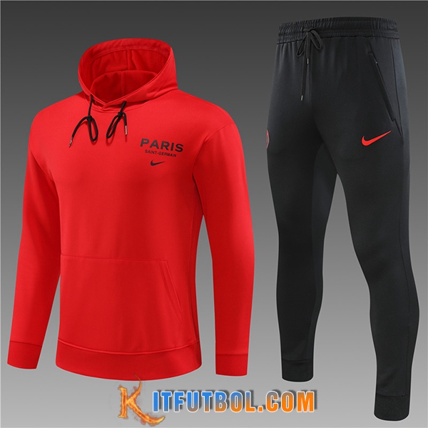 Chaqueta Con Capucha Chandal PSG Ninos Rojo 2023/2024