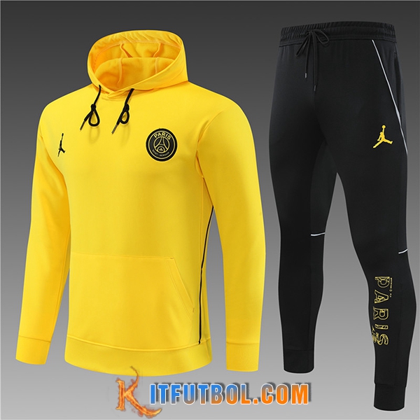 Chaqueta Con Capucha Chandal Jordan PSG Ninos Amarillo 2023/2024