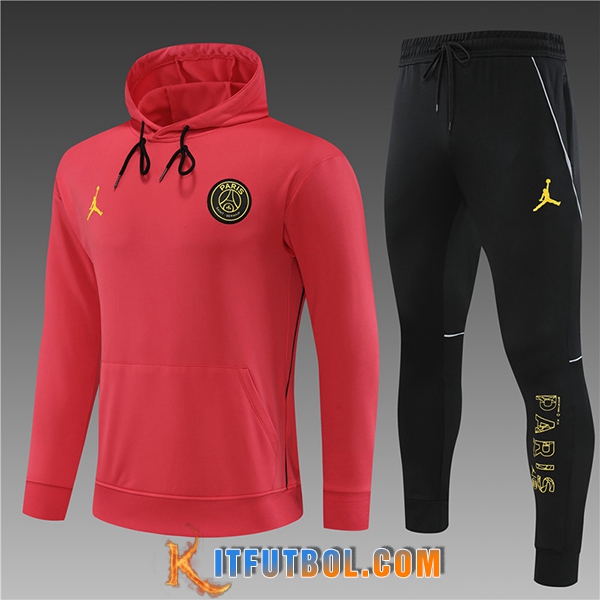 Chaqueta Con Capucha Chandal Jordan PSG Ninos Rojo 2023/2024