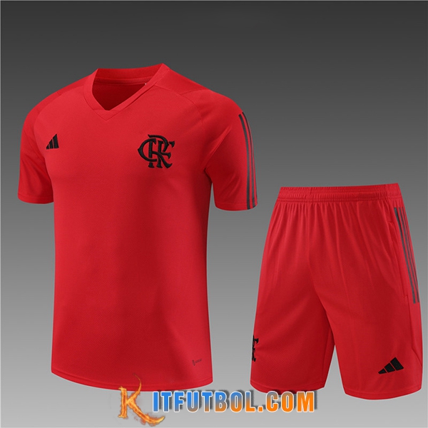 Camiseta Entrenamiento + Cortos Flamenco Ninos Rojo 2023/2024
