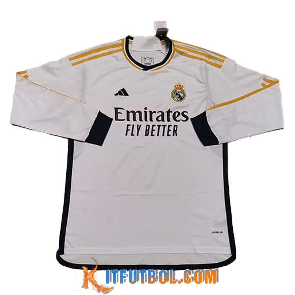 Camisetas De Futbol Real Madrid Manche Longue Primera 2023/2024