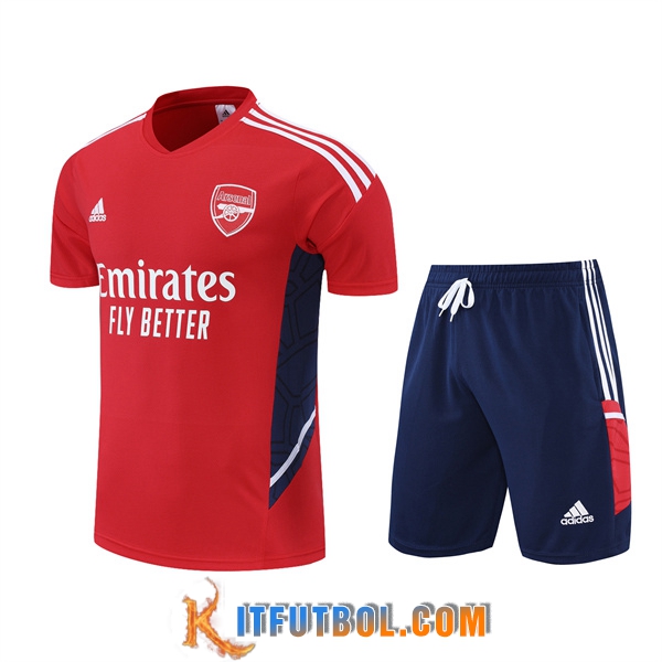 Camiseta Entrenamiento Arsenal + Cortos Rojo 2022/2023