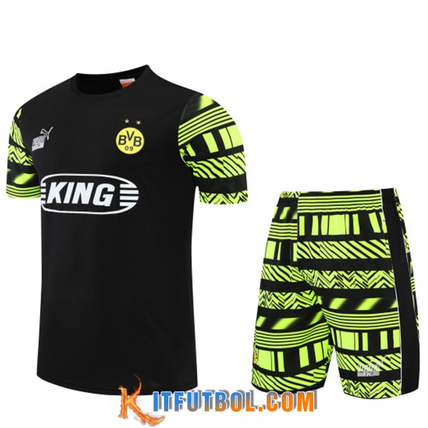 Camiseta Entrenamiento Dortmund BVB + Cortos Negro 2022/2023