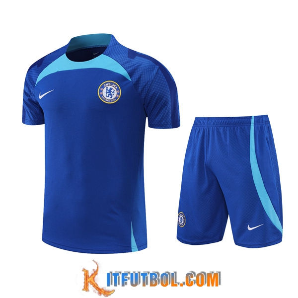 Camiseta Entrenamiento FC Chelsea + Cortos Azul 2022/2023