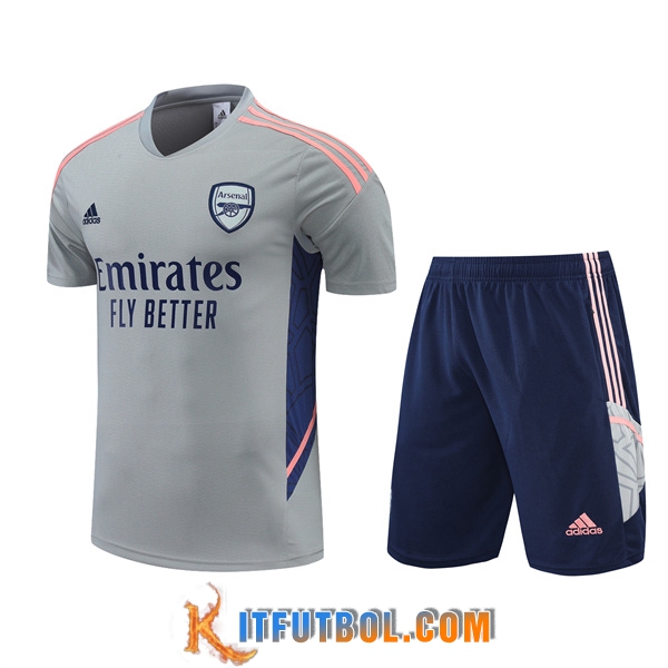 Camiseta Entrenamiento Arsenal + Cortos Gris 2022/2023