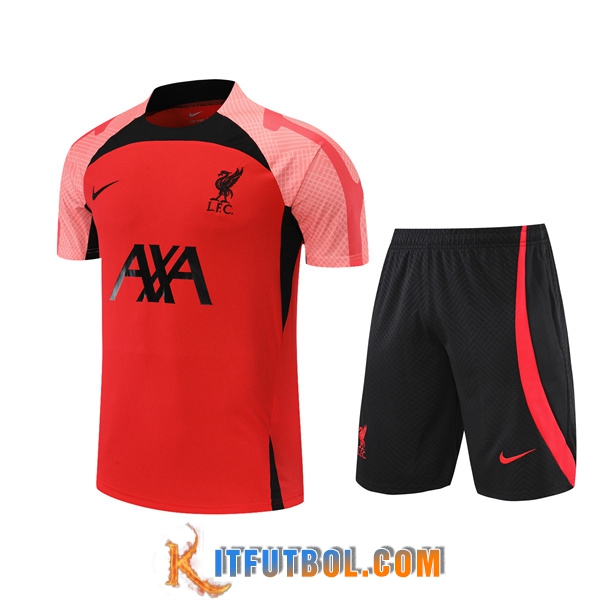 Camiseta Entrenamiento FC Liverpool + Cortos Rojo 2022/2023