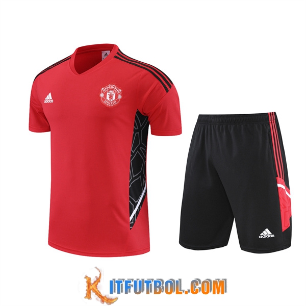 Camiseta Entrenamiento Manchester United + Cortos Rojo 2022/2023