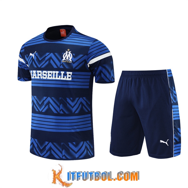 Camiseta Entrenamiento Marsella + Cortos Azul 2022/2023