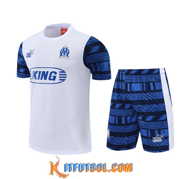 Camiseta Entrenamiento Marsella + Cortos Blanco 2022/2023
