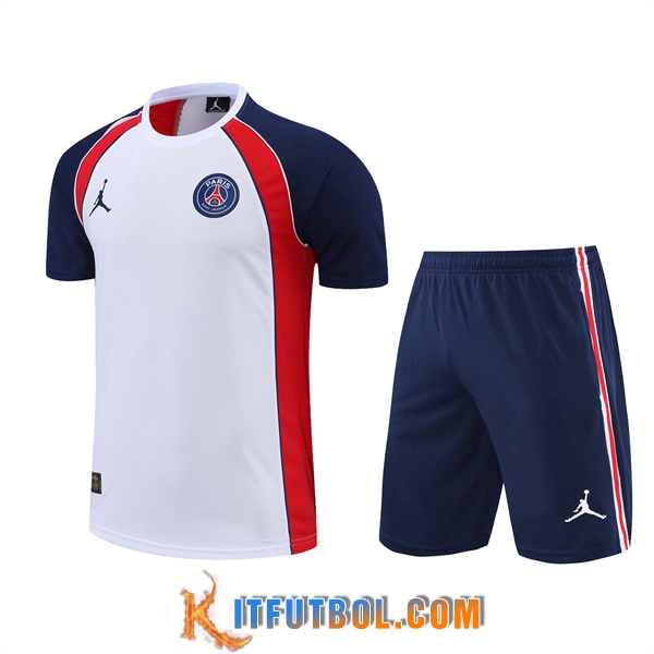 Camiseta Entrenamiento Jordan PSG + Cortos Blanco/Rojo 2022/2023