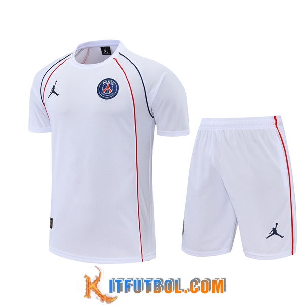 Camiseta Entrenamiento Jordan PSG + Cortos Blanco 2022/2023