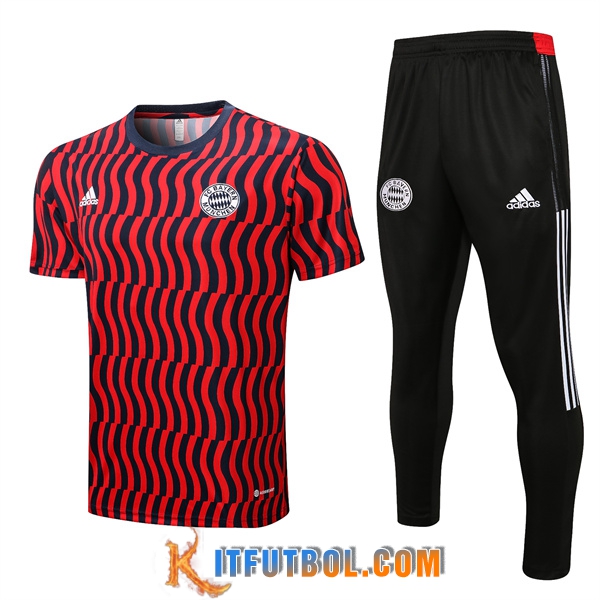 Camiseta Entrenamiento Bayern Munich + Pantalones Rojo/Negro 2022/2023