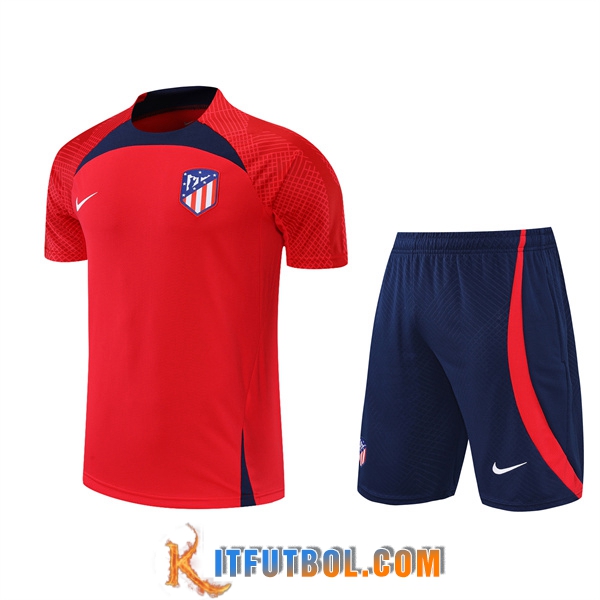 Camiseta Entrenamiento Atletico Madrid + Cortos Rojo 2022/2023