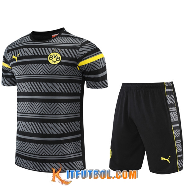 Camiseta Entrenamiento Dortmund BVB + Cortos Gris 2022/2023