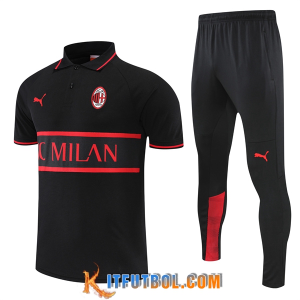 Camiseta Polo AC Milan Negro 2022/2023