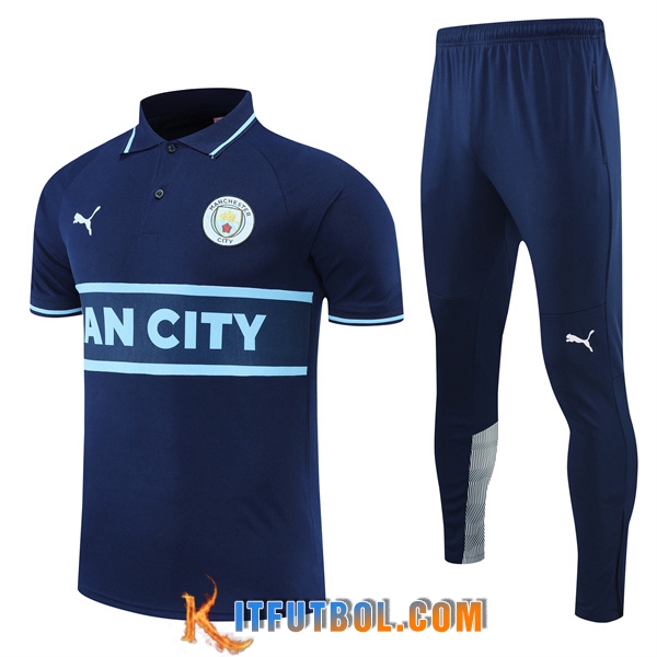 Camiseta Polo Manchester City Azul marinoe 2022/2023